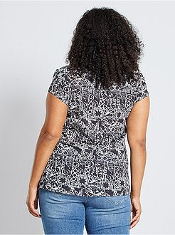 Blusa com gola com laço - Kiabi