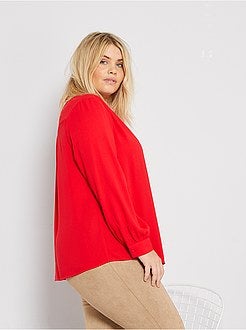 Blusa com gola com laço - Kiabi