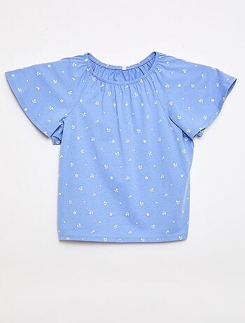 Blusa com gola e punhos elásticos - Coleção fácil de vestir