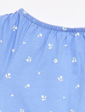 Blusa com gola e punhos elásticos - Coleção fácil de vestir