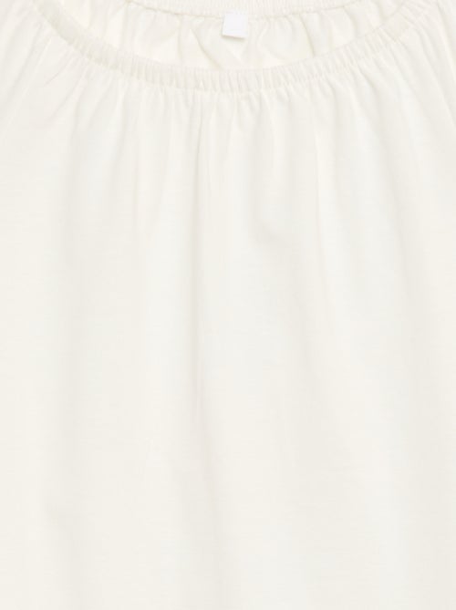 Blusa com gola e punhos elásticos - Coleção fácil de vestir - Kiabi