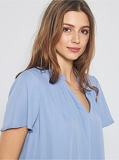 Blusa com gola mao - Kiabi