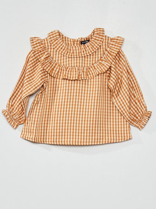 Blusa com gola pierrot - Kiabi