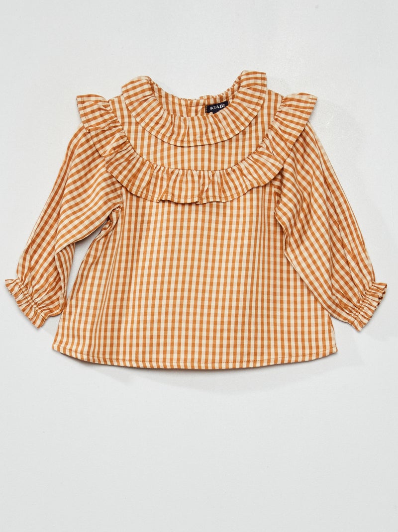 Blusa com gola pierrot AMARELO - Kiabi