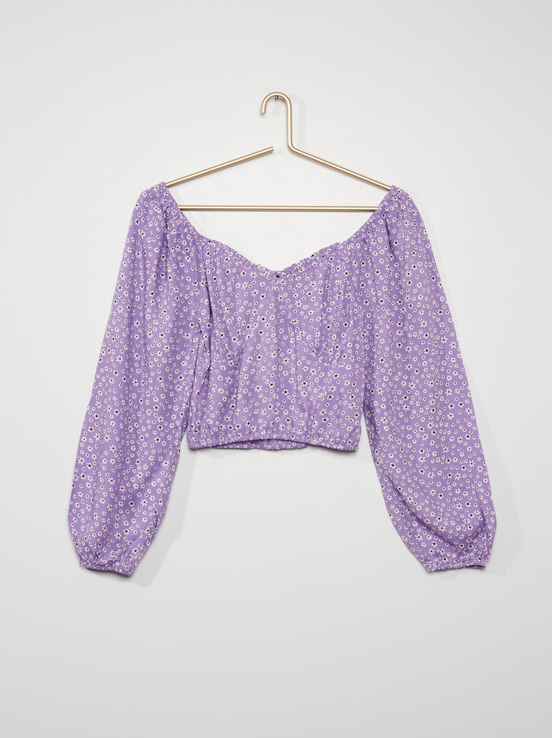 Blusa com gola quadrada VIOLETA - Kiabi