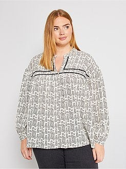 Blusa com gola tunisina - Kiabi