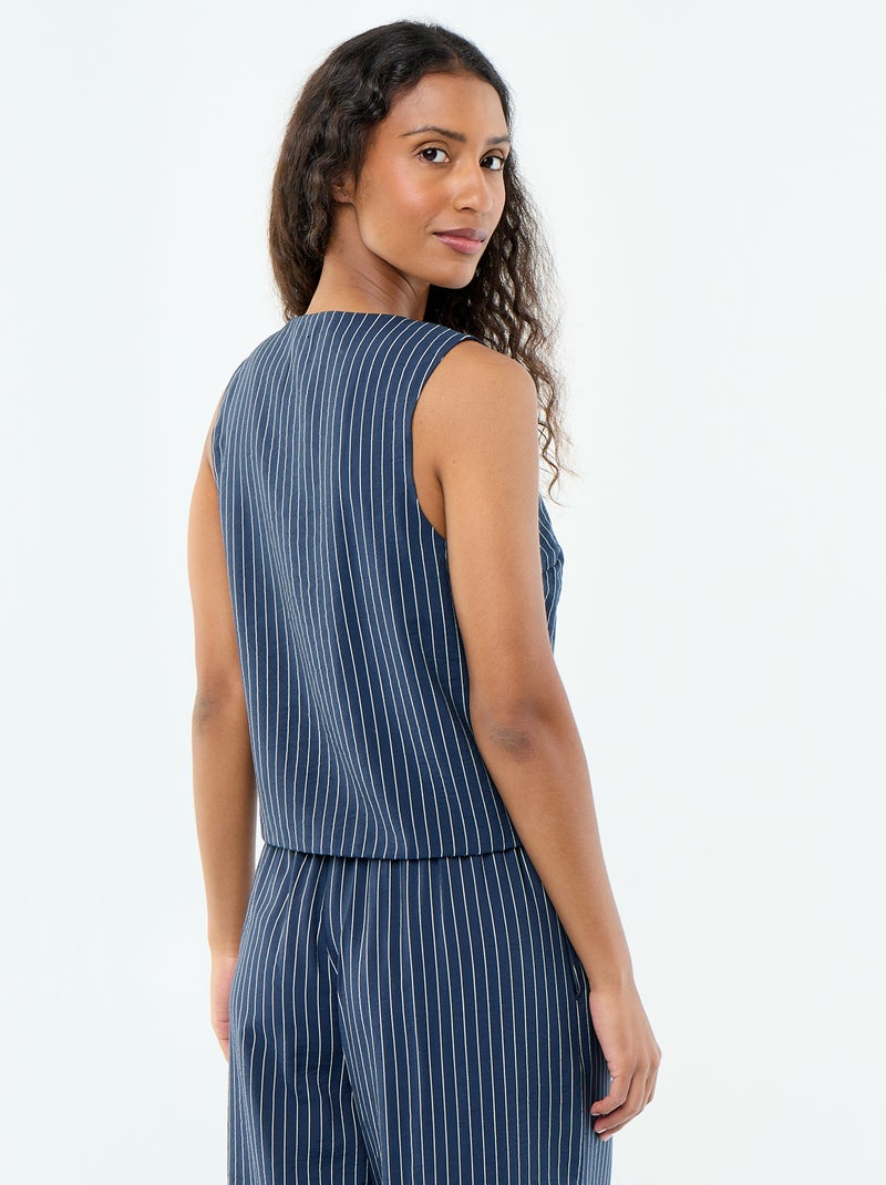 Blusa com laços Azul - Kiabi