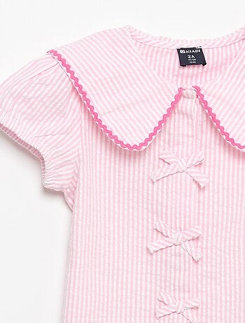 Blusa com laços de manga curta