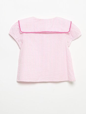 Blusa com laços de manga curta