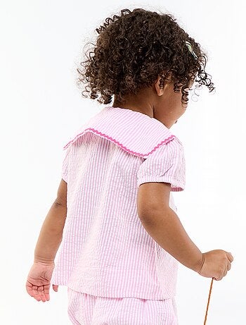 Blusa com laços de manga curta