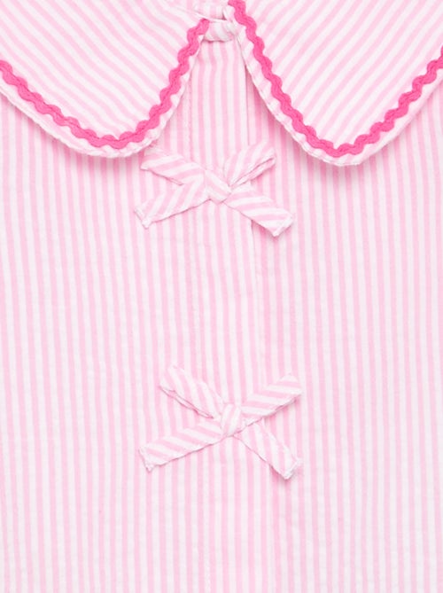 Blusa com laços de manga curta - Kiabi