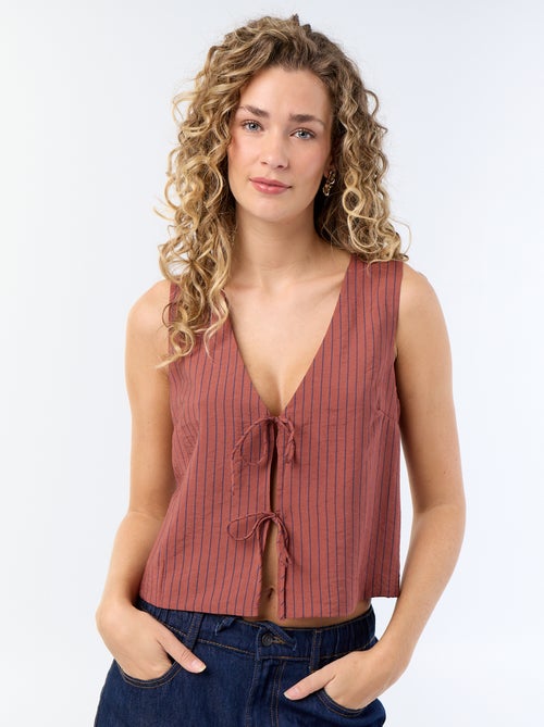 Blusa com laços - Kiabi