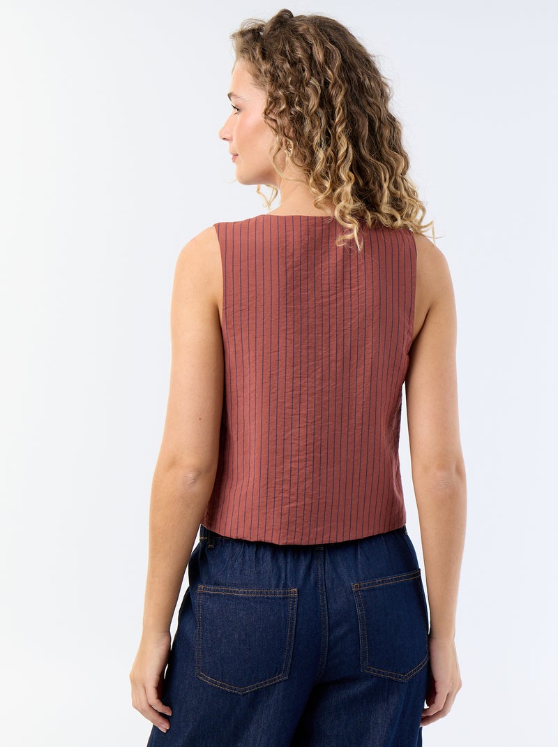 Blusa com laços Vermelho - Kiabi