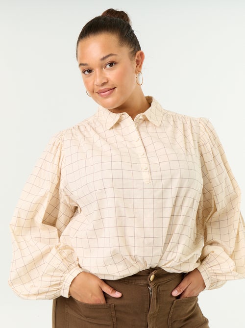 Blusa com mangas balão - Kiabi Blusa com mangas balão - Kiabi
