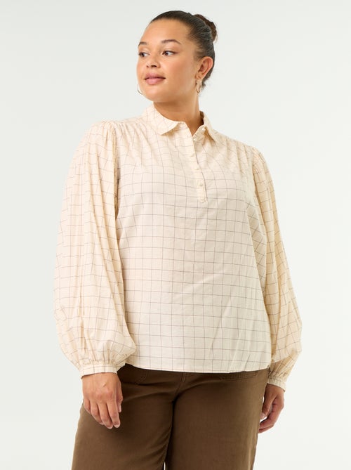 Blusa com mangas balão - Kiabi Blusa com mangas balão - Kiabi