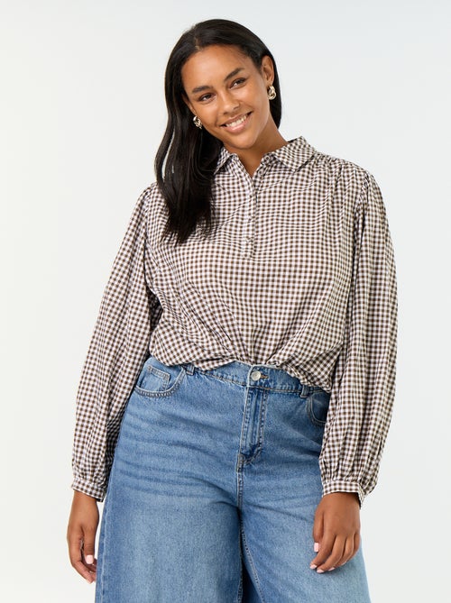 Blusa com mangas balão - Kiabi Blusa com mangas balão - Kiabi