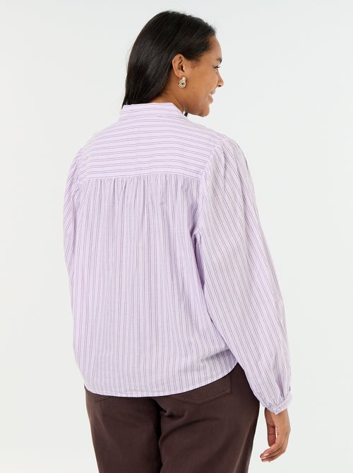 Blusa com mangas balão - Kiabi Blusa com mangas balão - Kiabi