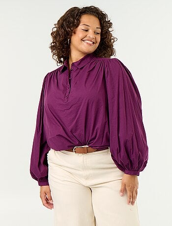 Blusa com mangas balão