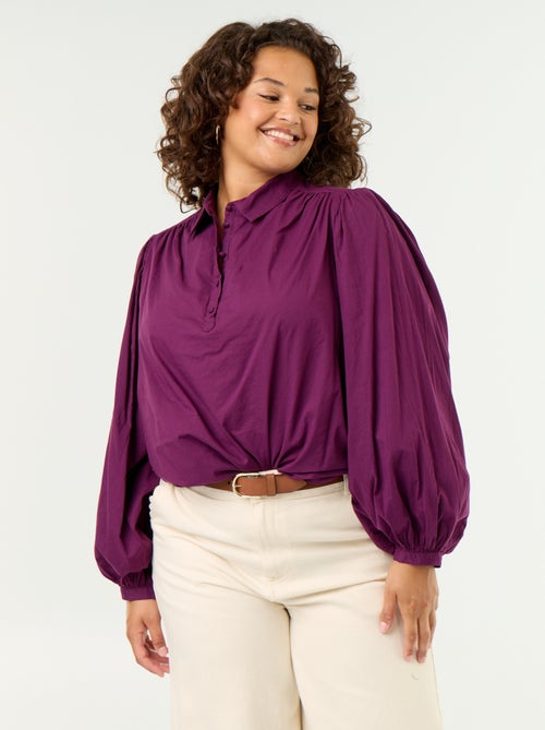 Blusa com mangas balão - Kiabi Blusa com mangas balão - Kiabi