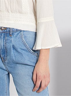 Blusa com mangas largas - Kiabi