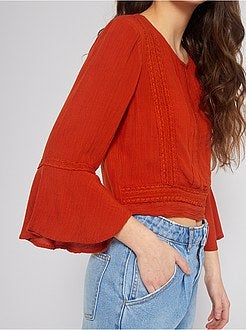 Blusa com mangas largas - Kiabi