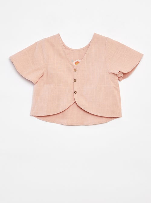 Blusa com motivos bordados - Kiabi