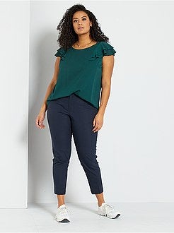 Blusa com ombros aos folhos - Kiabi