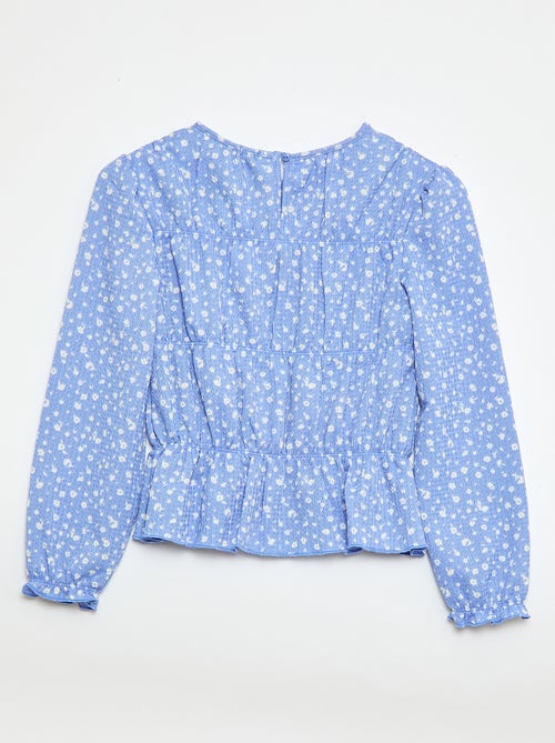 Blusa com padrão em malha crepe - Kiabi
