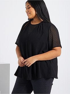 Blusa com pormenor a ponto cheio - Kiabi