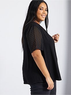 Blusa com pormenor a ponto cheio - Kiabi