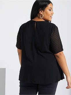 Blusa com pormenor a ponto cheio - Kiabi