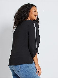 Blusa com pormenor faixas - Kiabi
