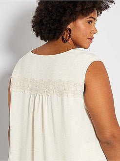 Blusa com renda atrás - Kiabi