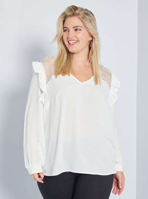 Blusa com renda - Kiabi