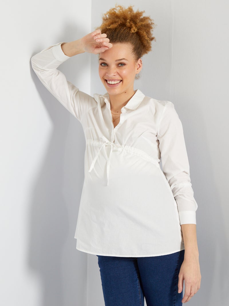 Blusa comprida Branco - Kiabi
