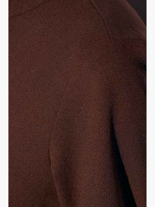 Blusa crepe gola mandarim dilvin - Kiabi
