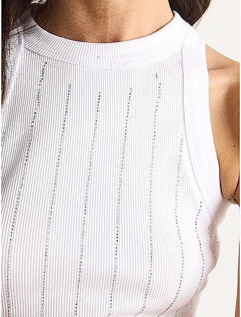 Blusa crop básica riscas diamante lucci