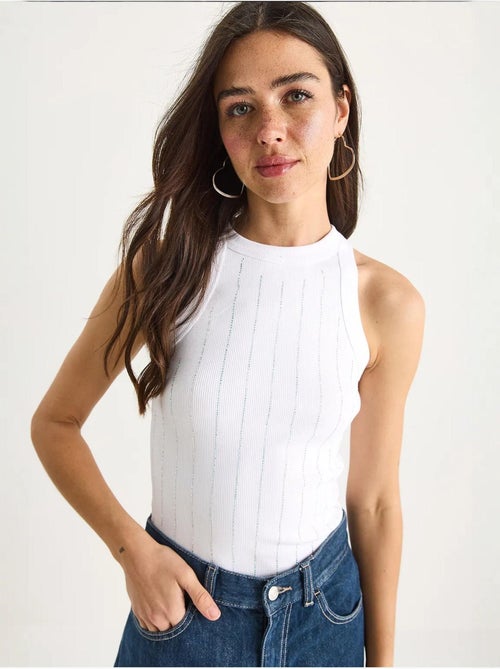 Blusa crop básica riscas diamante lucci - Kiabi Blusa crop básica riscas diamante lucci - Kiabi