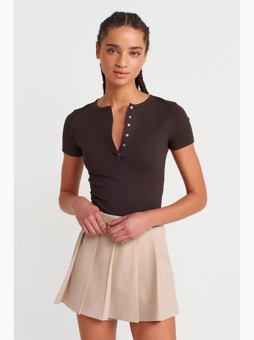 Blusa crop de jersey slim fit dilvin - Kiabi