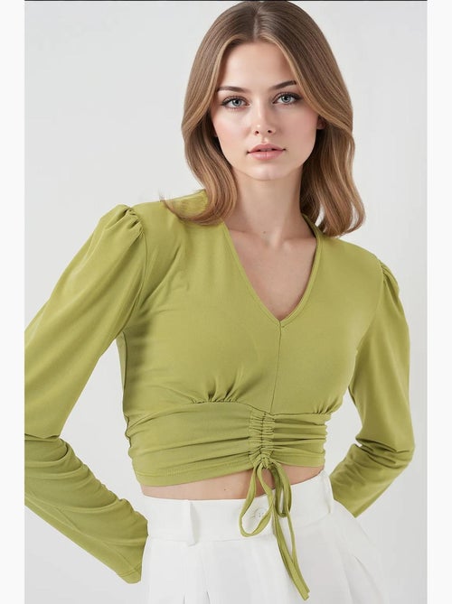 Blusa crop sandy bdart - Kiabi