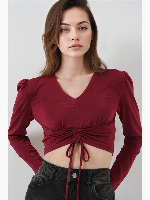 Blusa crop sandy bdart - Kiabi Blusa crop sandy bdart - Kiabi