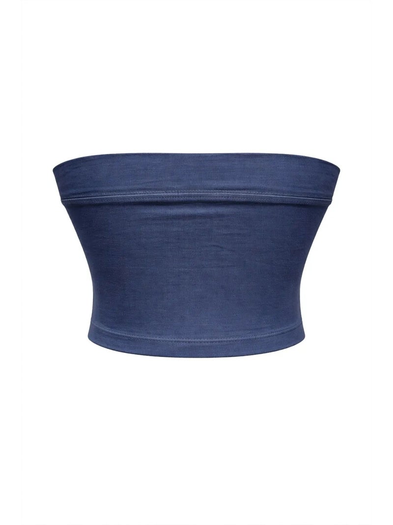 Blusa cropped bandeau sem alças mixray Azul-marinho - Kiabi