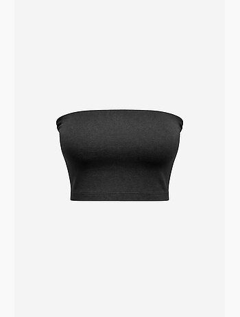 Blusa cropped bandeau sem alças mixray