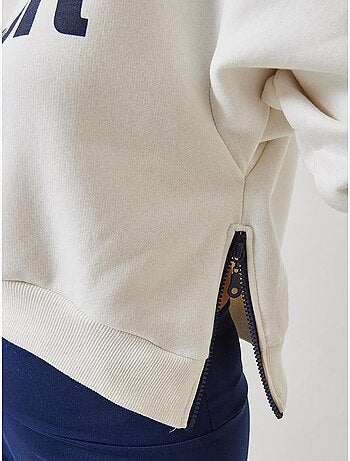 Blusa cropped de três fios escovada com fecho lateral lucci