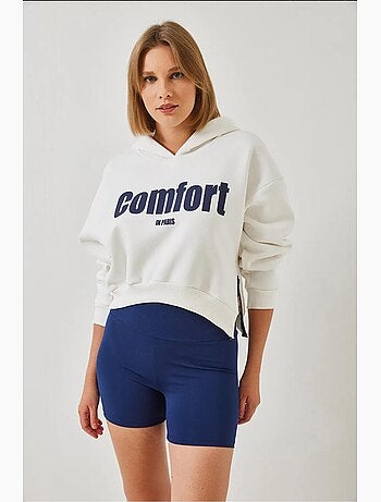 Blusa cropped de três fios escovada com fecho lateral lucci