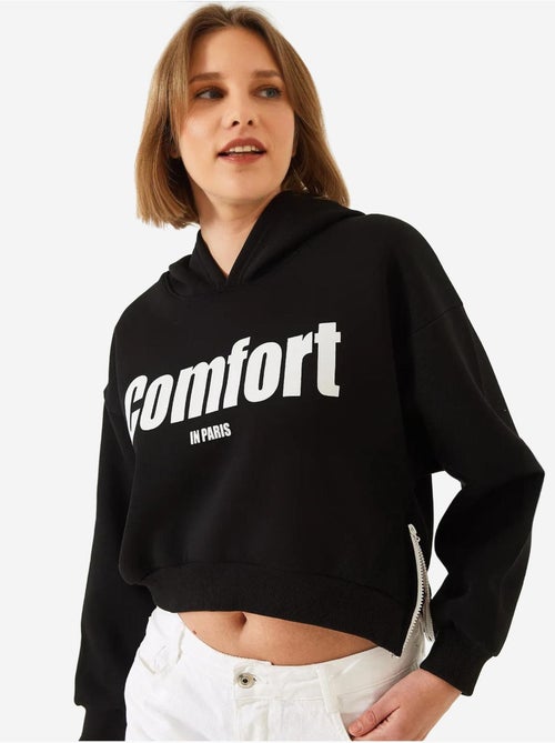 Blusa cropped de três fios escovada com fecho lateral lucci - Kiabi Blusa cropped de três fios escovada com fecho lateral lucci - Kiabi