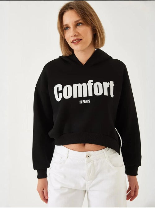 Blusa cropped de três fios escovada com fecho lateral lucci - Kiabi Blusa cropped de três fios escovada com fecho lateral lucci - Kiabi