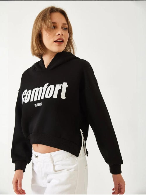 Blusa cropped de três fios escovada com fecho lateral lucci - Kiabi Blusa cropped de três fios escovada com fecho lateral lucci - Kiabi