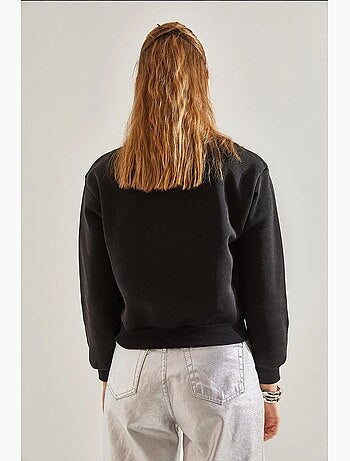 Blusa cropped estampada com três fios lucci
