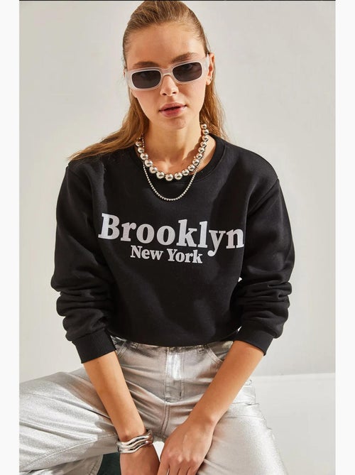 Blusa cropped estampada com três fios lucci - Kiabi Blusa cropped estampada com três fios lucci - Kiabi
